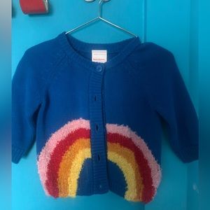 Hannah Anderson Rainbow Cardigan. Size 3 to 6 months.